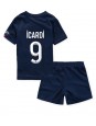 Paris Saint-Germain Mauro Icardi #9 Heimtrikotsatz für Kinder 2022-23 Kurzarm (+ Kurze Hosen)